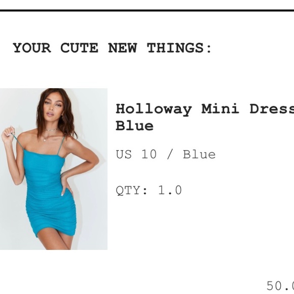 Princess Polly Teal Mini Dress - Picture 3 of 6